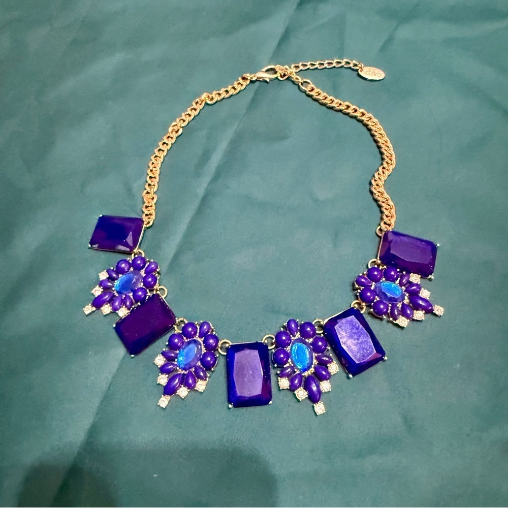 Cara NY Vibrant Royal Blue and Gold-toned Statement Necklace